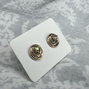 Metal-free Green Gem Earrings, Plastic Post Studs, Allergy Free Hypoallergenic